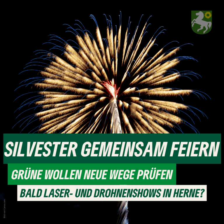 Silvester gemeinsam feiern: Grüne wollen neue Wege für einen verträglicheren Jahreswechsel in Herne prüfen