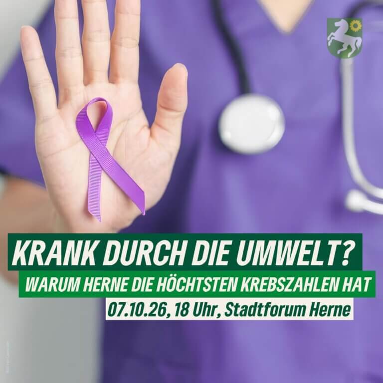 Veranstaltungshinweis – Herne im Gespräch: Krank durch die Umwelt? am 07.10. ab 18:00 Uhr im Stadtforum